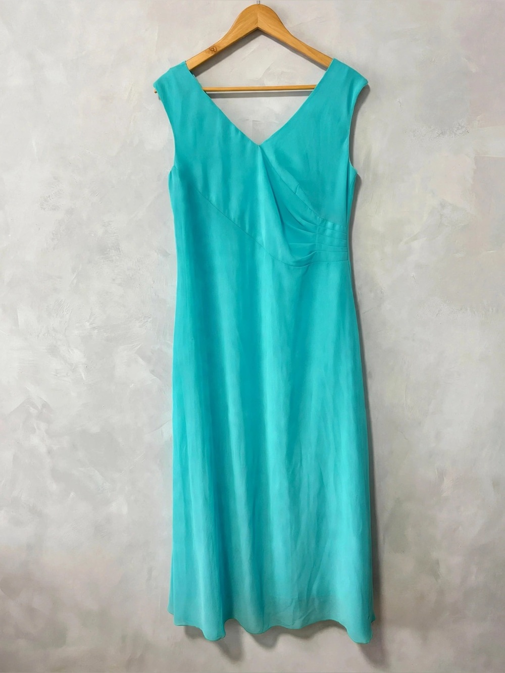 HIROKO Vintage Turquoise Blue Dress Size Medium
